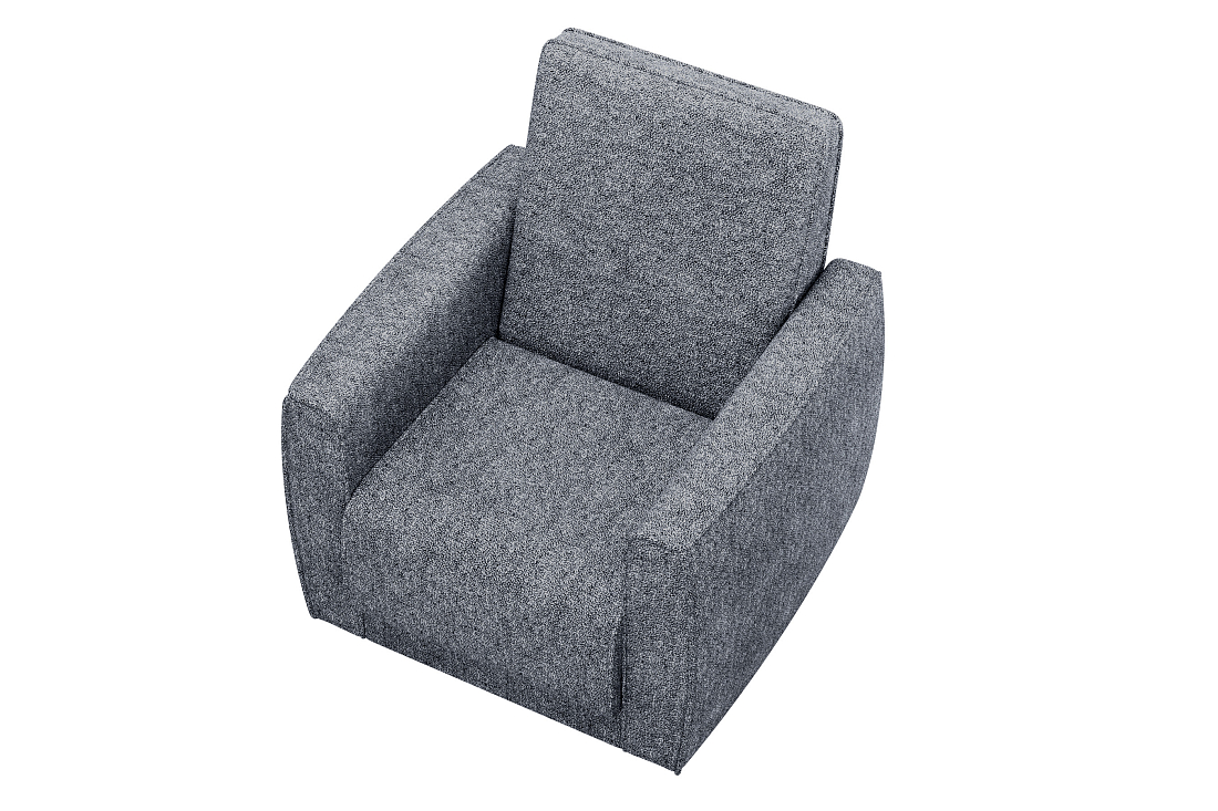 Женева / кресло для отдыха велюр bubble 19 темно-серый